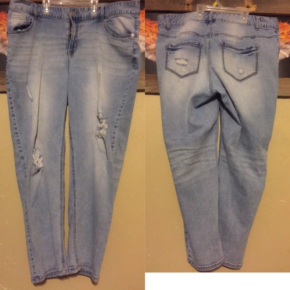 Crop jeans they are shorter than regular jeans